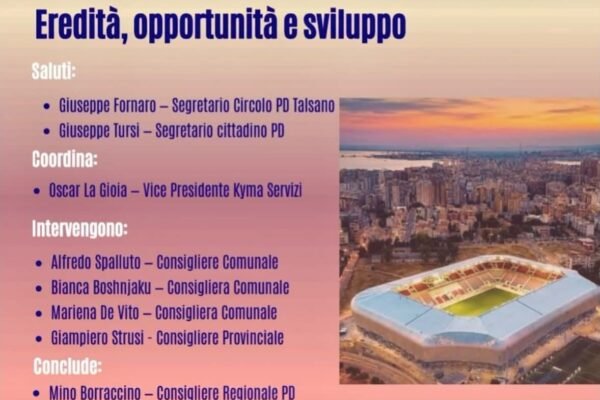 Borraccino a Talsano per il convegno sul futuro di Taranto dopo i Giochi del Mediterraneo. Le sue parole